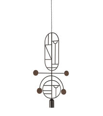 Подвесной светильник NOMON HOME WOODEN DOTS, CONF. 8, GRAPHITE/WALNUT