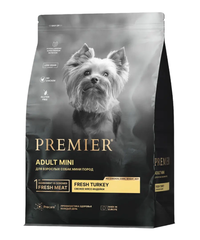 Сухой корм для взрослых собак Premier Dog Adult Mini мини пород с чувствительным пищеварением с индейкой 3кг
