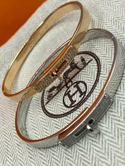Браслет HERMES Kelly rose/white VGOLD