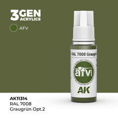 Акриловая краска AK Interactive RAL 7008 Graugrün Opt.2 3GEN AFV, 18мл
