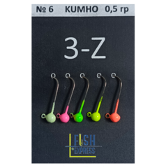 3-Z  Джиг-головка форелевая крючок №6 Kumho (0,75г) 5шт/уп. продажа от 2 уп.