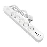Удлинитель LUX 5 гнезд 2USB 2,4А+2type-C 3 метра 1,5мм2 UBA-LUX-503-TC EKF — фото 2