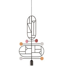 Подвесной светильник NOMON HOME WOODEN DOTS, CONF. 13, GRAPHITE/COLOR