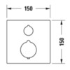 Duravit C.1 C15200013010 Смеситель термостатический для ванны скрытого монтажа (наружная часть квадрат) с запорным переключателем, цвет: хром