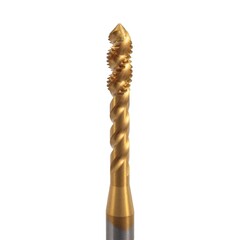 Метчик М 2,5х0,45 (Машинный, винт.) DIN371 HSSE-TiN 6h C/2-3P R45 50мм a=2,1 H-Tools 513X01-C4-0025