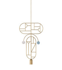 Подвесной светильник NOMON HOME WOODEN DOTS, CONF. 9, GOLD/COLOR