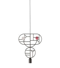 Подвесной светильник NOMON HOME WOODEN DOTS, CONF. 7, GRAPHITE/COLOR
