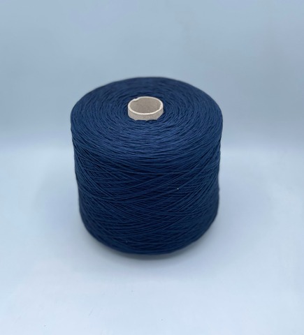 Бобинная пряжа (пр.Италия), art.Cotone, 350м/100 гр. 100%Хлопок, цвет-Ночной синий , арт.34780