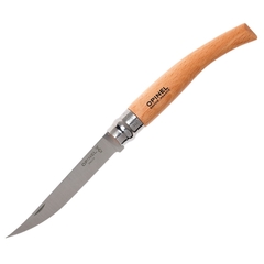 Фото Нож складной филейный Opinel №10 VRI Folding Slim Beechwood, сталь Sandvik 12C27, рукоять бук, 000517