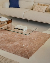 Журнальный столик Adularia из стекла прозрачного цвета 140 x 60