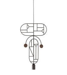 Подвесной светильник NOMON HOME WOODEN DOTS, CONF. 9, GRAPHITE/WALNUT