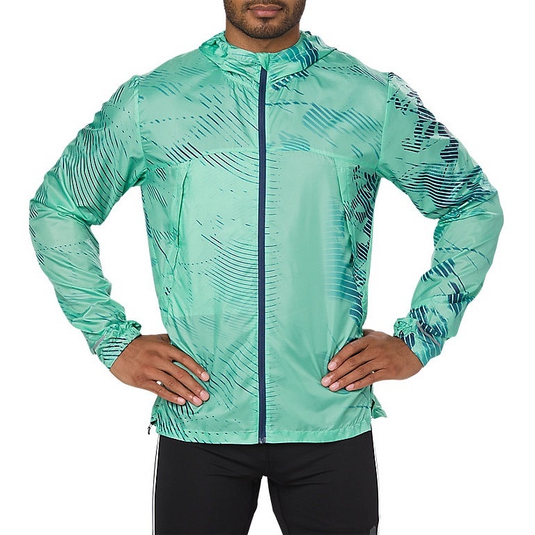 Куртка для бега мужская Asics Packable бирюзовая