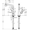 Hansgrohe Metris 14822000 Смеситель для кухни с Г-образным изливом