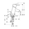 Hansgrohe Talis S 32032000 Смеситель для раковины однорычажный с донным клапаном