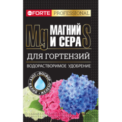 Удобрение BONA FORTE Для гортензий и кислотолюбивых растений с СЕРОЙ и МАГНИЕМ, водорастворимое, 100 г