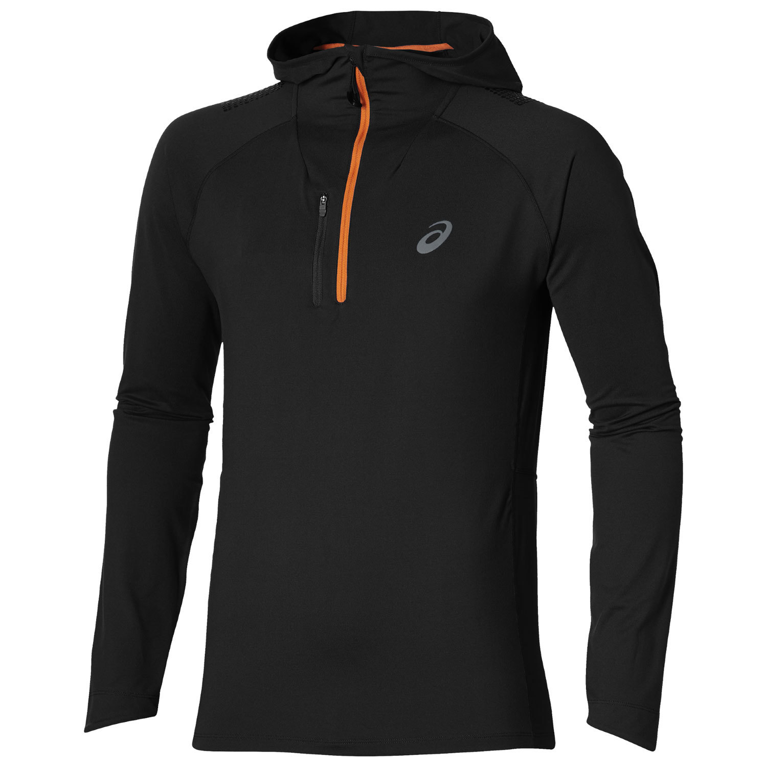 Беговая рубашка мужская Asics Fujitrail Hoodie черная