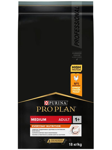 Purina Pro Plan Medium Adult с курицей 18 кг