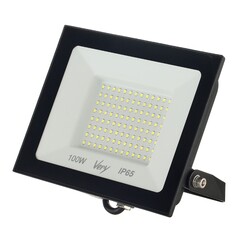 Прожектор светодиодный 100Вт, IP65, 6500K, черный (Very) 89-0-650