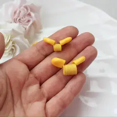 Пружина-стоппер 22 мм (Bead Stopper), цвет жёлтый, 2 штуки, И016