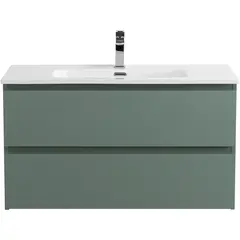 BelBagno KRAFT-800-2C-SO-VO База под раковину подвесная с фрезерованными ручками по всей длине фасада с двумя выкатн. ящ., Еловый Мат., 800x455x500 фото