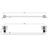 Gessi Inciso 58503#031 Полотенцедержатель, 60 см, цвет: хром