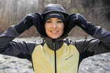 Премиальный костюм для лыж и зимнего бега Nordski Hybrid Hood Premium Black/Yellow женский с лямками