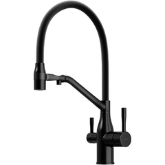 Sancos Orta SC4008MB Смеситель для кухни с гибким изливом и возможностью подключения фильтра для воды, цвет: чёрный фото