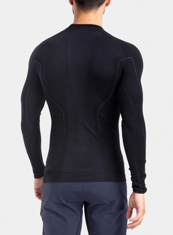 Термобелье мужское Brubeck Active Wool рубашка черная