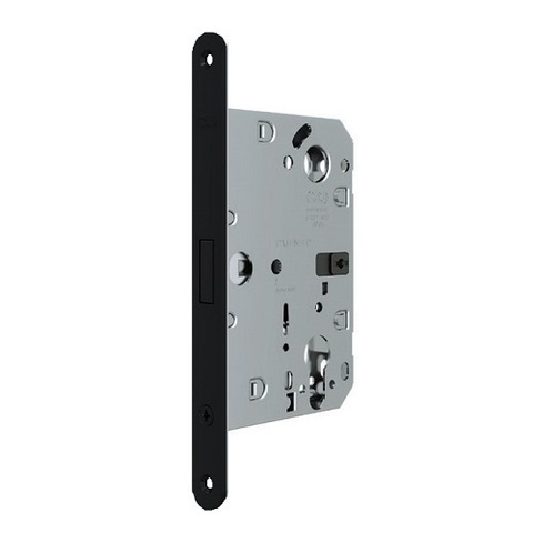 Замок межкомнатный под цилиндр AGB POLARIS WAVE B06133.50.93 (черный) тех.уп. без от.пл. /44723/