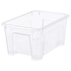 Контейнер IKEA SAMLA (САМЛА), Прозрачный, 28x19x14 см, 5 л