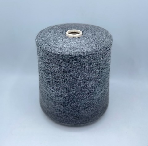 Бобинная пряжа (пр.Италия).2/25 1250м/100гр, 50% меринос, 50% акрил, цвет-Графит,меланж(720/677), арт.30793