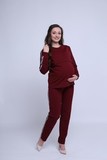 Спортивный костюм для беременных и кормящих 09546 бордовый