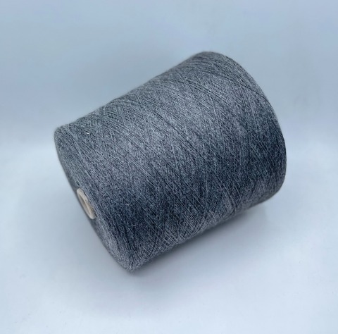 Бобинная пряжа (пр.Италия).2/25 1250м/100гр, 50% меринос, 50% акрил, цвет-Графит,меланж(720/677), арт.30793