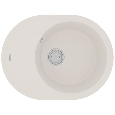 Lemark Lacha 9910052 Кухонная мойка 620 врезная овальная с крылом из кварцгранита цвет: Жасмин