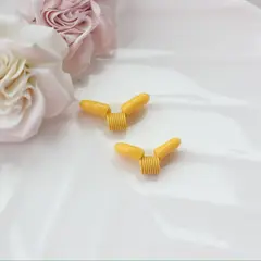 Пружина-стоппер 22 мм (Bead Stopper), цвет жёлтый, 2 штуки, И016