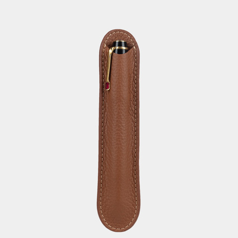 Чехол для ручки Stylo из кожи теленка, цвета карамель