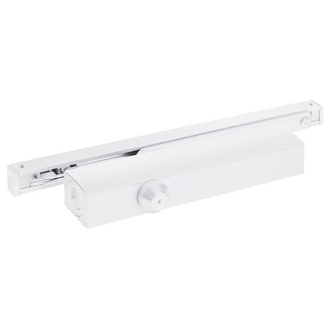 Доводчик дверной NOTEDO DC-045-155 SL+HO+DA+BC со скольз.тягой белый (150 кг)