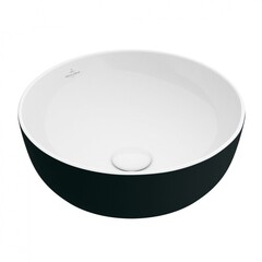 Villeroy&Boch Artis 417943BCT8 Раковина на столешницу 43x43, отверстия для смесителя-отсутствуют, материал-TitanCeram, цвет-Coal Black фото