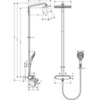 Hansgrohe Raindance E 27113400 Душевая система с термостатом и изливом внешнего монтажа 156,5 см с верхней лейкой 36х19 см