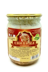 Фермерская свиная тушенка без растительного белка и вредных примесей