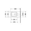 Duravit DuraStyle 2537092000 Унитаз подвесной с покрытием HygeneGlanze 37/62/34,5 см
