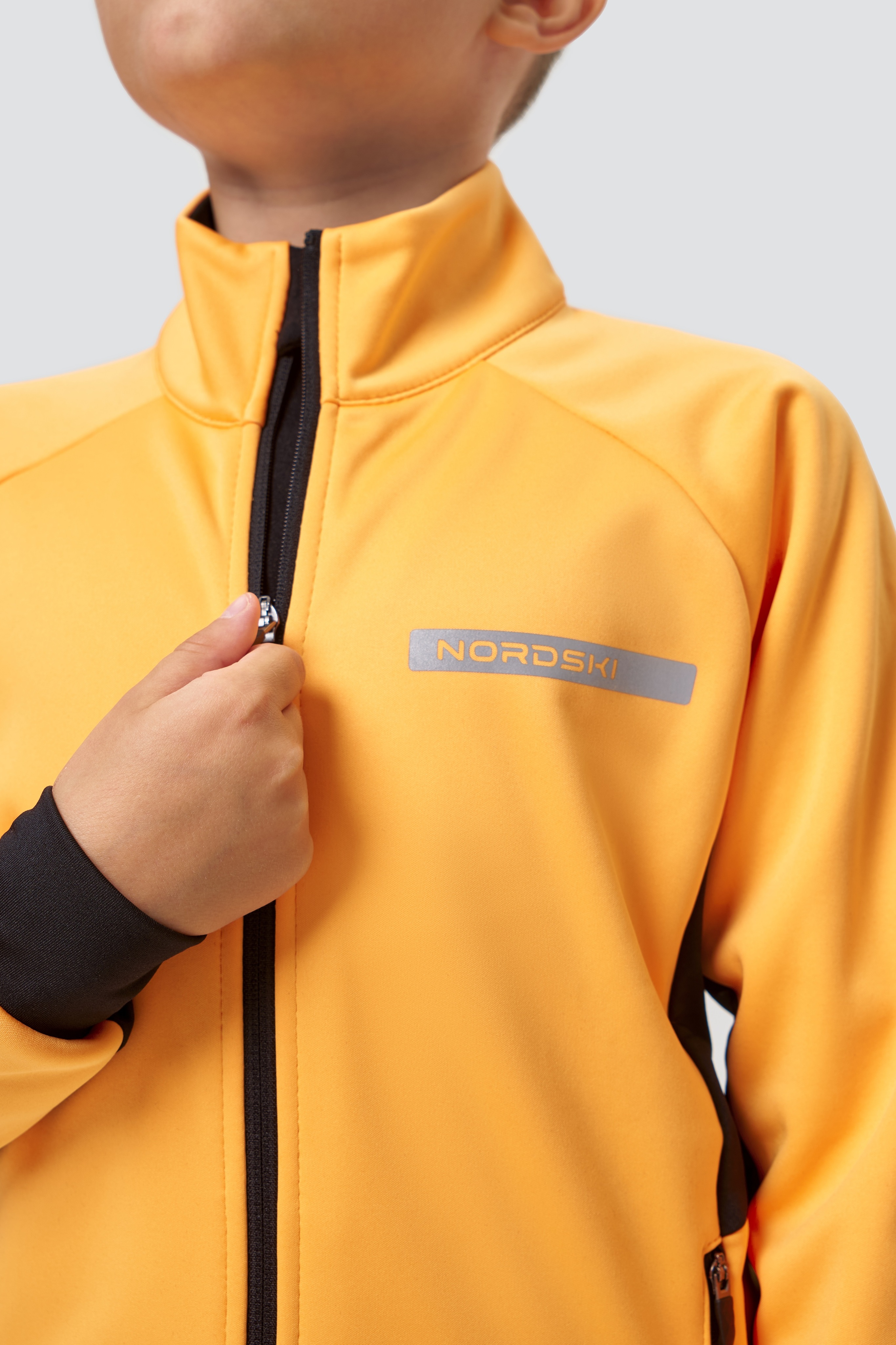 Детская лыжная куртка Nordski Jr. Core orange-black - 7