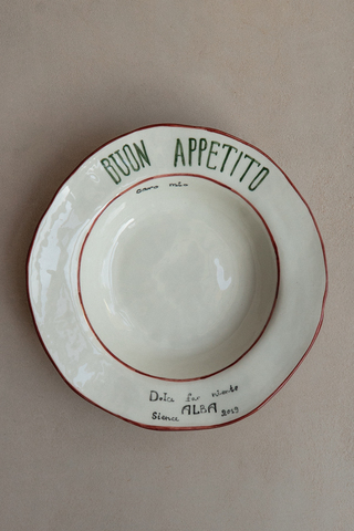 Блюдо для пасты "Buon appetito, caro mio" (Приятного аппетита, мой дорогой)
