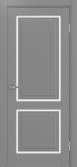 Межкомнатная дверь Optima Porte ТОСКАНА 602С.2121 "Серый" Белое стекло