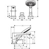 Hansgrohe Metropol 74550000 Смеситель на борт ванны