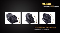 Налобный фонарь Fenix HL60R Cree XM-L2 U2 Neutral White LED