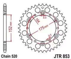 Звезда мотоциклетная JT JTR853.47