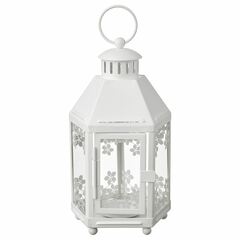 Подсвечник фонарь IKEA KRINGSYNT (КРИНГСИНТ), Белый, 21 см