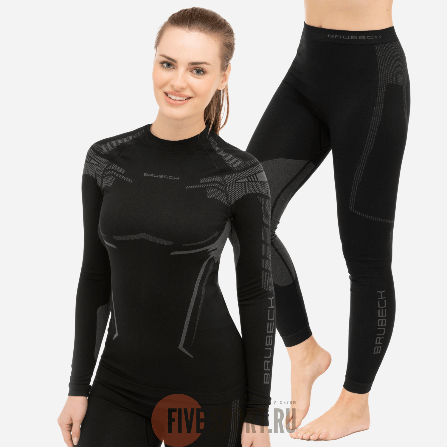 Женский комплект термобелья Brubeck Dry black-graphite - 12
