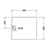 Duravit Stonetto 720145480000000 Поддон композитный прямоугольный 900x800х50mm, d90, цвет Песочный